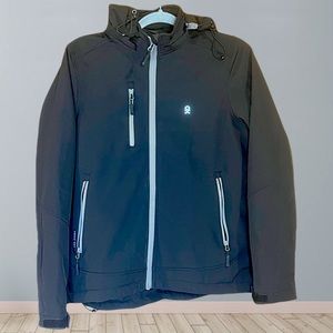 Fleece Lined Softshell Jacket / Coat, size small (S), black